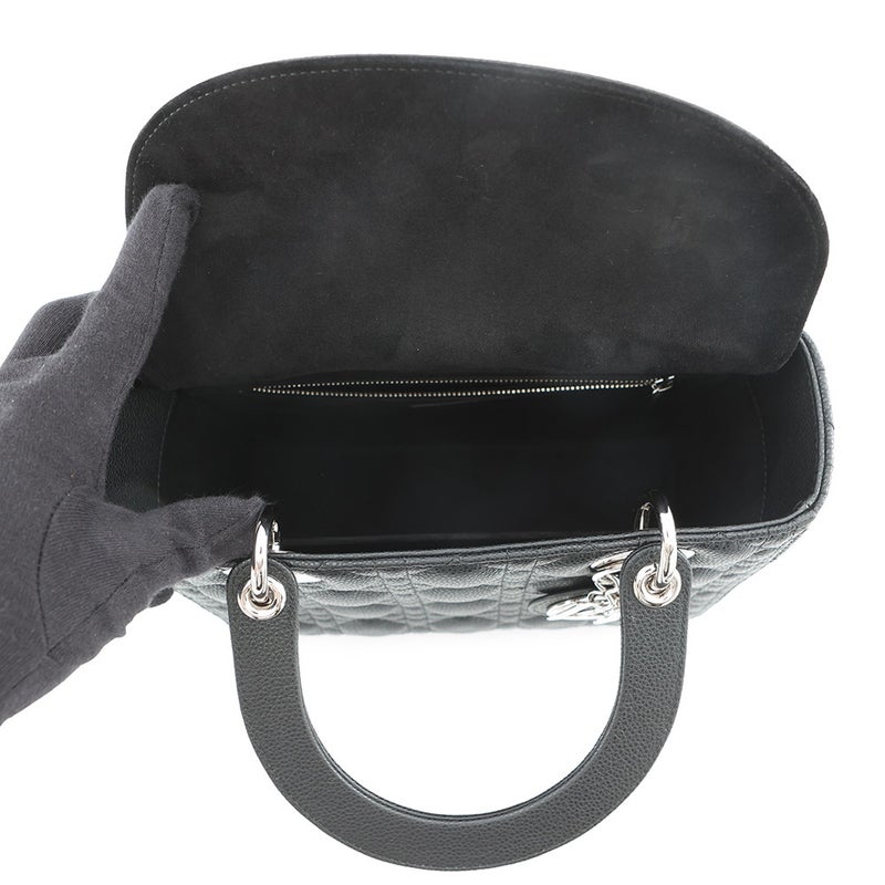 クリスチャン・ディオール ハンドバッグ レディディオール カナージュ ミディアム M0565PWRT Christian Dior 2way 黒