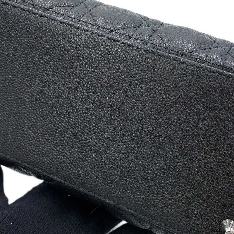 クリスチャン・ディオール ハンドバッグ レディディオール カナージュ ミディアム M0565PWRT Christian Dior 2way 黒