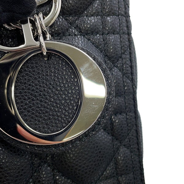 クリスチャン・ディオール ハンドバッグ レディディオール カナージュ ミディアム M0565PWRT Christian Dior 2way 黒