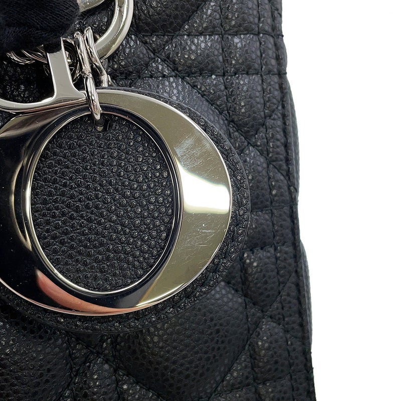 クリスチャン・ディオール ハンドバッグ レディディオール カナージュ ミディアム M0565PWRT Christian Dior 2way 黒