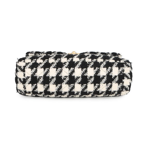 シャネル チェーンショルダーバッグ CHANEL19 ディズヌフ マキシ ツイード AS1162 CHANEL 2way 白 黒