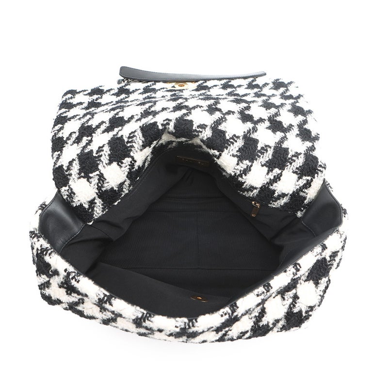 シャネル チェーンショルダーバッグ CHANEL19 ディズヌフ マキシ ツイード AS1162 CHANEL 2way 白 黒