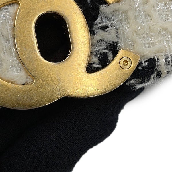 シャネル チェーンショルダーバッグ CHANEL19 ディズヌフ マキシ ツイード AS1162 CHANEL 2way 白 黒