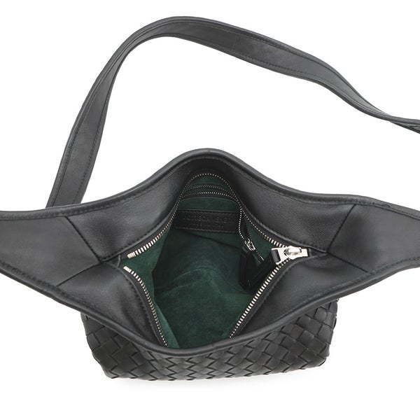 ボッテガヴェネタ ショルダーバッグ イントレチャート ヴェネト ラムスキン 836918 BOTTEGA VENETA 黒