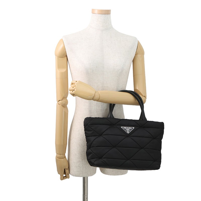 プラダ ハンドバッグ パデッド Re-Nylon トートバッグ ミディアム ナイロン 1BG436 PRADA 2way 黒