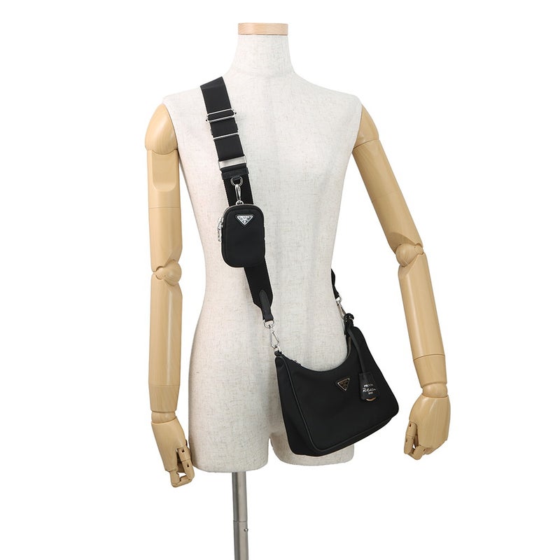 プラダ ショルダーバッグ Re-Edition 2005 Re-Nylon ナイロン 1BH204 PRADA 2wayバッグ 黒