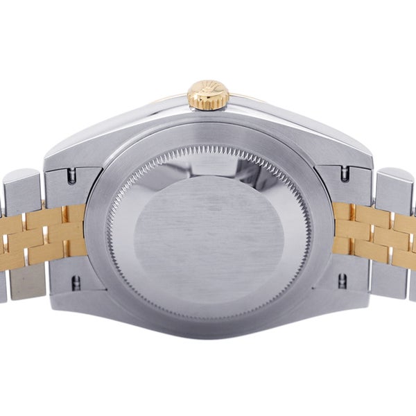 ロレックス デイトジャスト41 SS/K18YG ランダムシリアル ルーレット 126333G ROLEX 腕時計 黒文字盤 10Pダイヤ