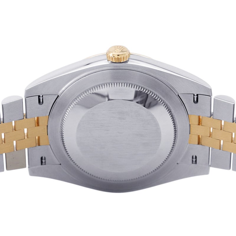 ロレックス デイトジャスト41 SS/K18YG ランダムシリアル ルーレット 126333G ROLEX 腕時計 黒文字盤 10Pダイヤ