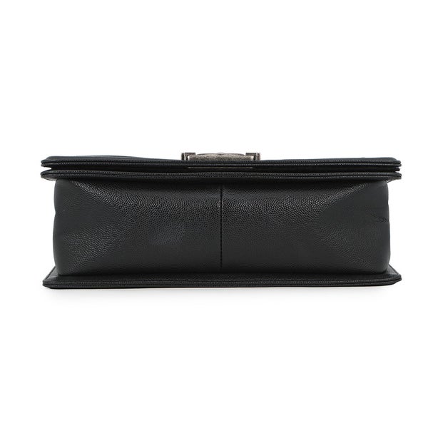 シャネル チェーンショルダーバッグ マトラッセ ココマーク ボーイシャネル キャビアスキン A67086 CHANEL 黒