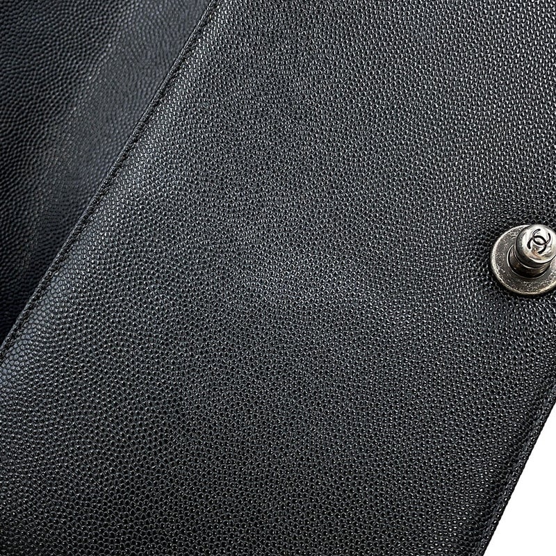 シャネル チェーンショルダーバッグ マトラッセ ココマーク ボーイシャネル キャビアスキン A67086 CHANEL 黒