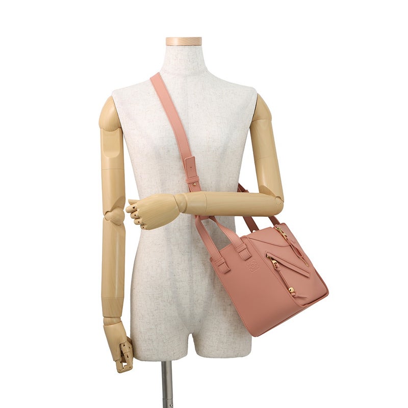 ロエベ ハンドバッグ ハンモック コンパクト カーフレザー A538H13X51 LOEWE 2way ピンク