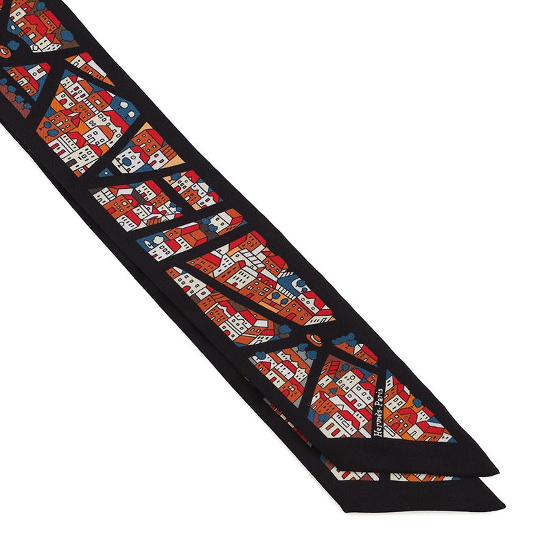 エルメス スカーフ ツイリー Rive Droite Rive Gauche 右岸と左岸 HERMES シルク 2015年春夏