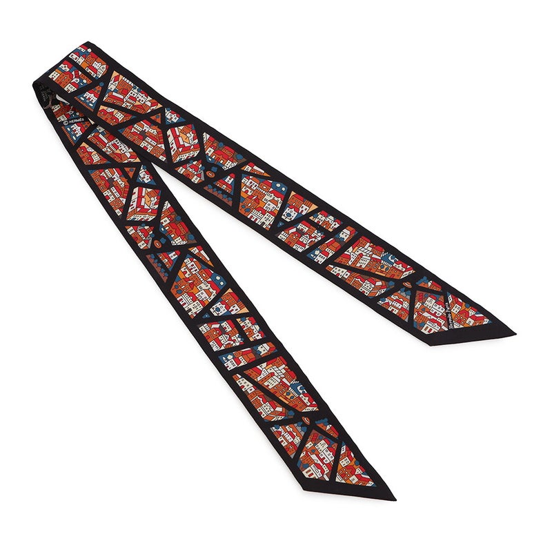 エルメス スカーフ ツイリー Rive Droite Rive Gauche 右岸と左岸 HERMES シルク 2015年春夏