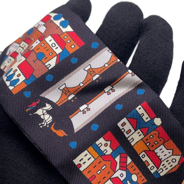 エルメス スカーフ ツイリー Rive Droite Rive Gauche 右岸と左岸 HERMES シルク 2015年春夏