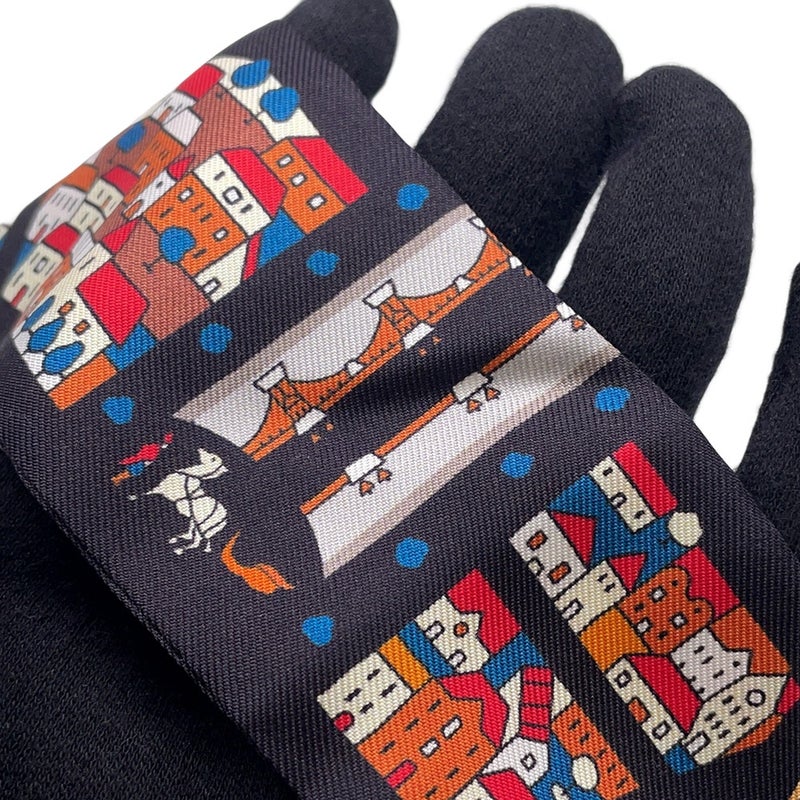 エルメス スカーフ ツイリー Rive Droite Rive Gauche 右岸と左岸 HERMES シルク 2015年春夏