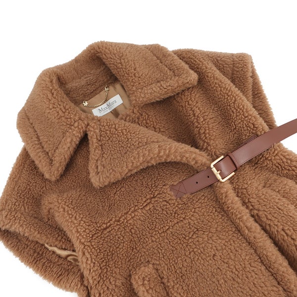 マックスマーラ ケープ ニューアバボ テディベア キャメル レディースサイズSM 4736145206001 MaxMara アウター