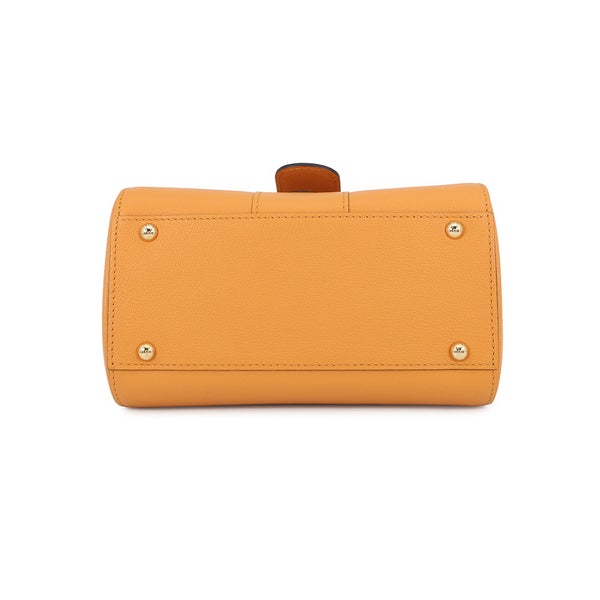 デルヴォー ハンドバッグ ブリヨン ミニ ロデオカーフレザー AA0406AAU0AZCDO Delvaux 2way デルボー オレンジ アウトレット品