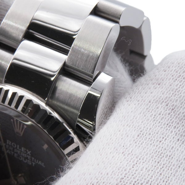 ロレックス デイトジャスト36 SS/K18WG ランダムシリアル ルーレット 126234 オーベルジーヌ文字盤 69ダイヤ