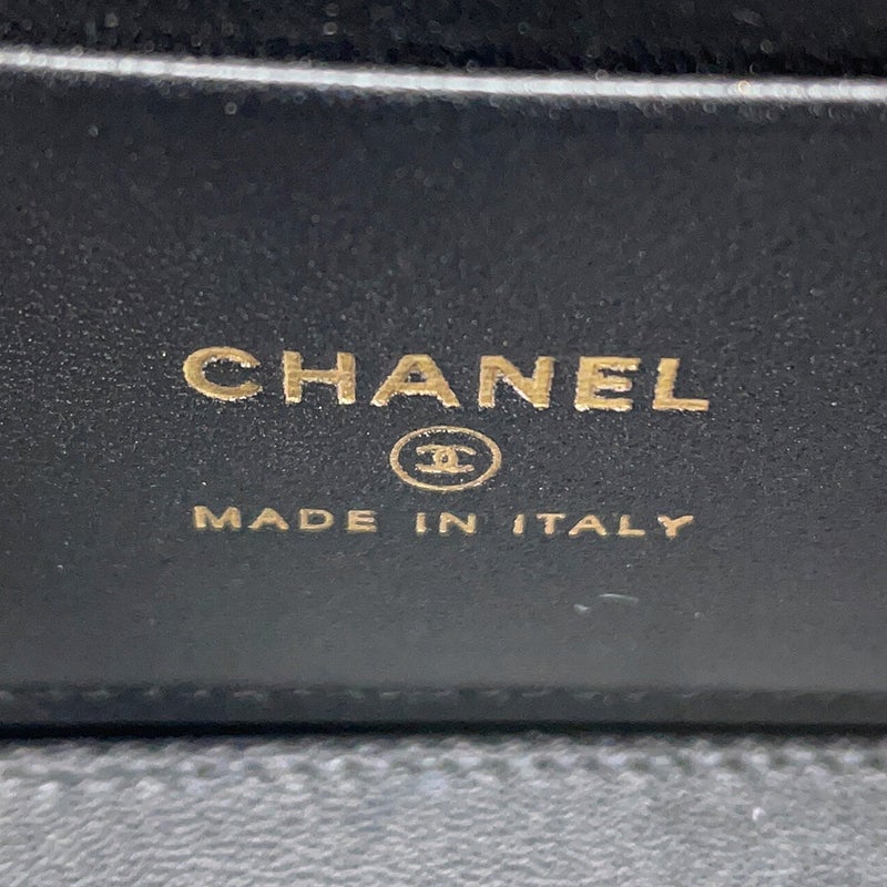 シャネル チェーンショルダーバッグ マトラッセ ココマーク バニティケース ラムスキン AP2846 CHANEL ヴァニティ 黒