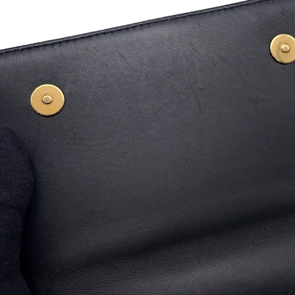 ドルチェ＆ガッバーナ チェーンショルダーバッグ  ディヴォーション ハート キルティング レザー DOLCE&GABBANA バッグ 黒