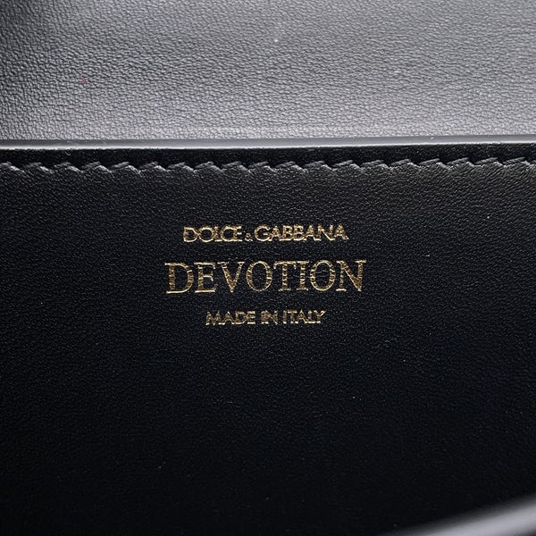 ドルチェ＆ガッバーナ チェーンショルダーバッグ  ディヴォーション ハート キルティング レザー DOLCE&GABBANA バッグ 黒