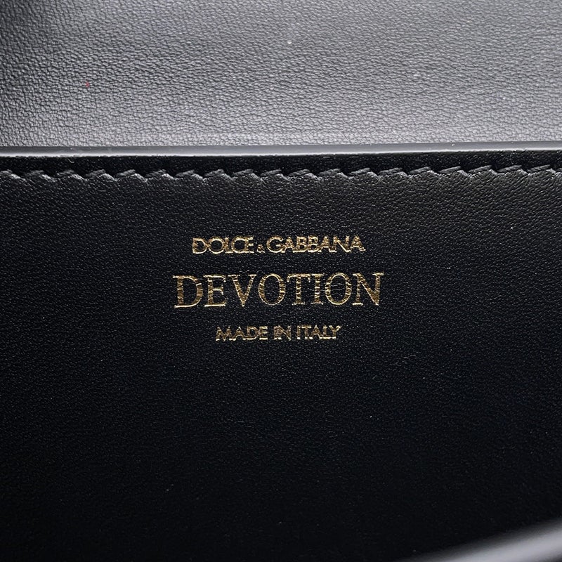 ドルチェ＆ガッバーナ チェーンショルダーバッグ  ディヴォーション ハート キルティング レザー DOLCE&GABBANA バッグ 黒
