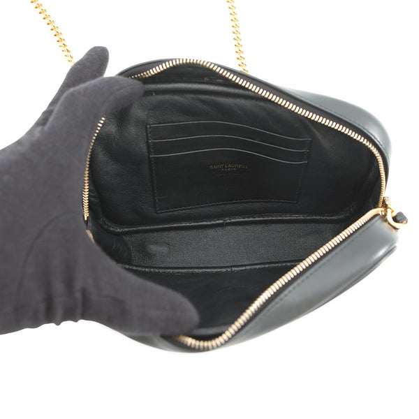サンローランパリ チェーンショルダーバッグ ルー ミニバッグ レザー 748849 SAINT LAURENT PARIS 黒
