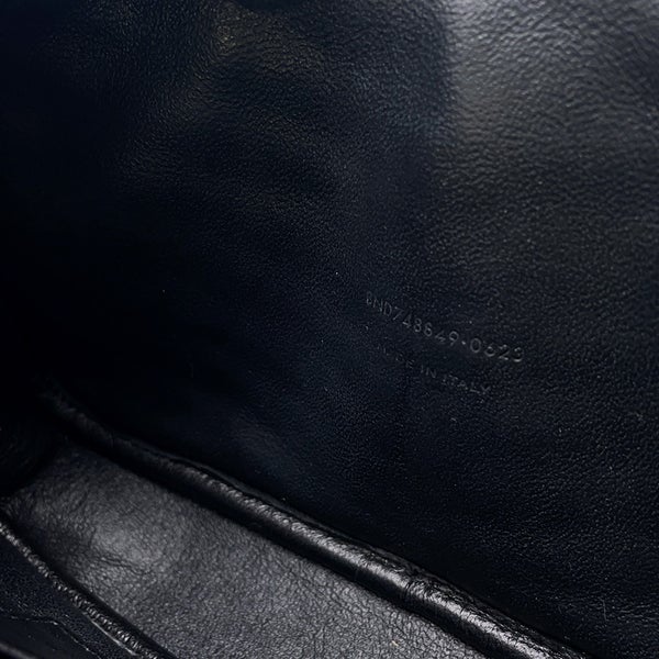 サンローランパリ チェーンショルダーバッグ ルー ミニバッグ レザー 748849 SAINT LAURENT PARIS 黒