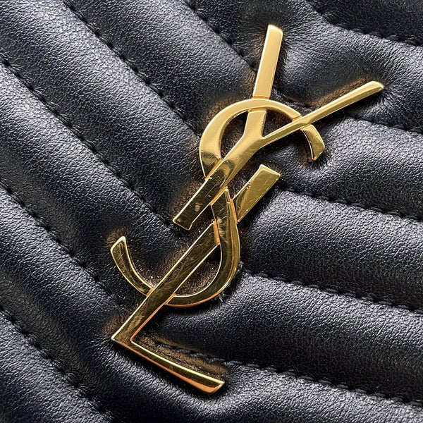 サンローランパリ チェーンショルダーバッグ ルー ミニバッグ レザー 748849 SAINT LAURENT PARIS 黒