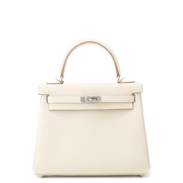 エルメス ハンドバッグ ケリー25 内縫い クレ/シルバー金具 トゴ G刻印 ２wayショルダー