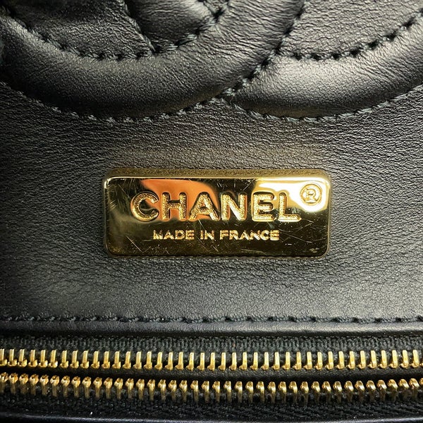 シャネル チェーンショルダーバッグ ココマーク ダブルチェーン クロコダイル CHANEL 黒