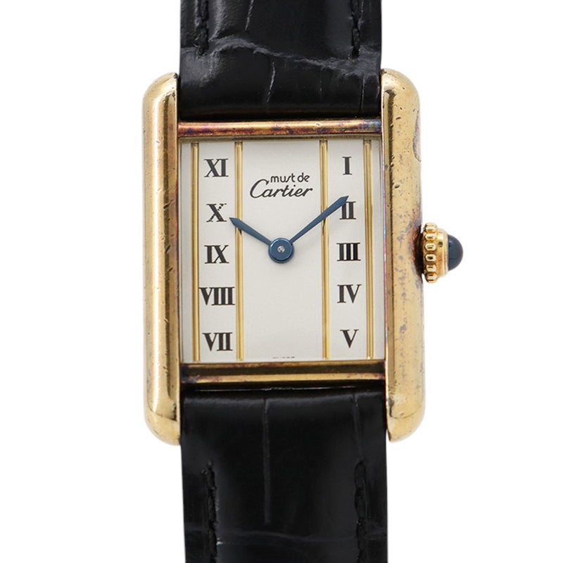 カルティエ マストタンク ヴェルメイユ SM 5057001 Cartier 腕時計 アイボリー文字盤