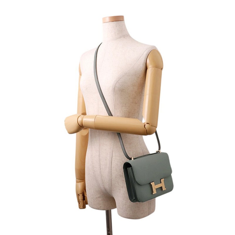 エルメス ミニ コンスタンス3 ミロワール ヴェールアマンド/シャンパンゴールド金具 エプソン K刻印