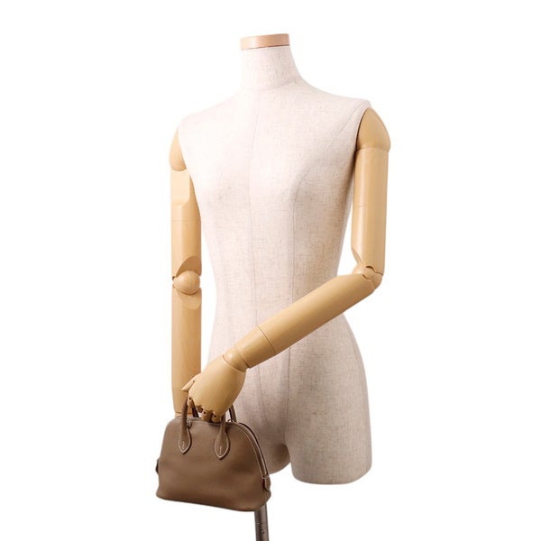 エルメス ボリード1923 ミニ エトゥープ/シルバー金具 エバーカラー K刻印 ２wayショルダー