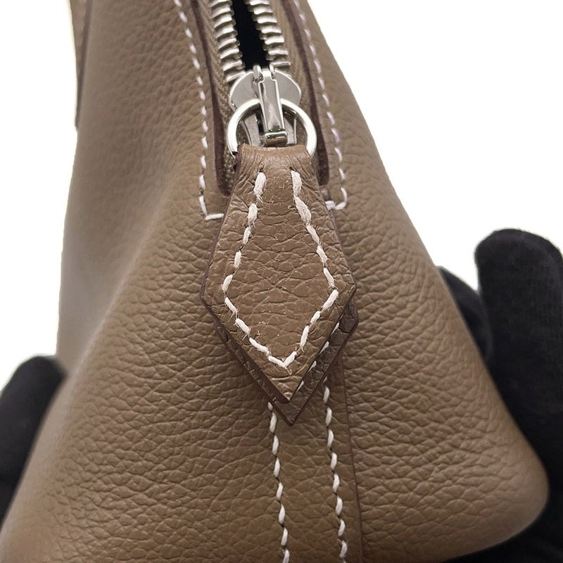 エルメス ボリード1923 ミニ エトゥープ/シルバー金具 エバーカラー K刻印 ２wayショルダー