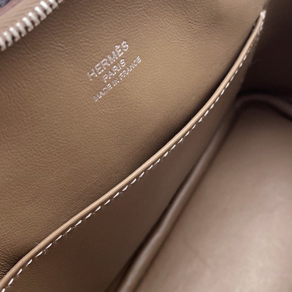 エルメス ボリード1923 ミニ エトゥープ/シルバー金具 エバーカラー K刻印 ２wayショルダー