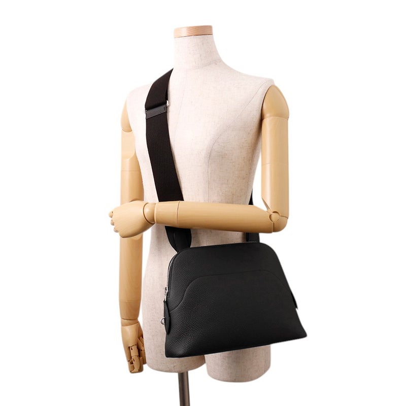 エルメス ショルダーバッグ ボリ－ド メッセンジャー ブラック/シルバー金具 トゴ K刻印 黒