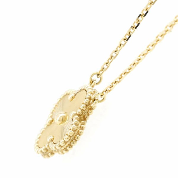 ヴァンクリーフ&アーペル ネックレス ヴィンテージ アルハンブラ ペンダント ギヨシェ K18YGイエローゴールド VCARP4KL00