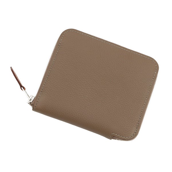 エルメス コインケース アザップコンパクト シルクイン エトゥープ/シルバー金具 エバーカラー W刻印