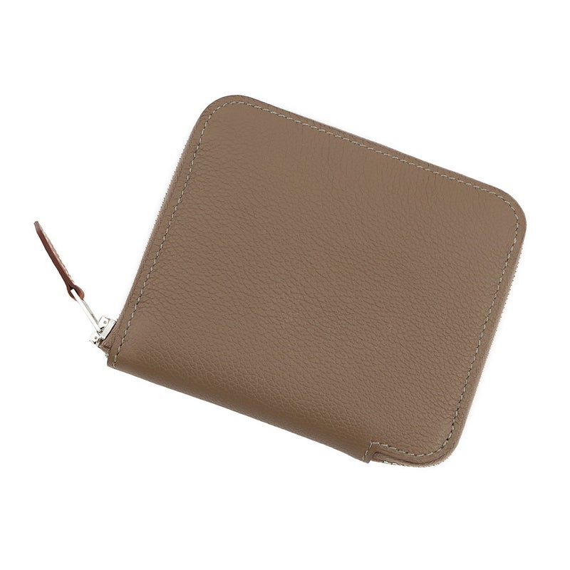 エルメス コインケース アザップコンパクト シルクイン エトゥープ/シルバー金具 エバーカラー W刻印