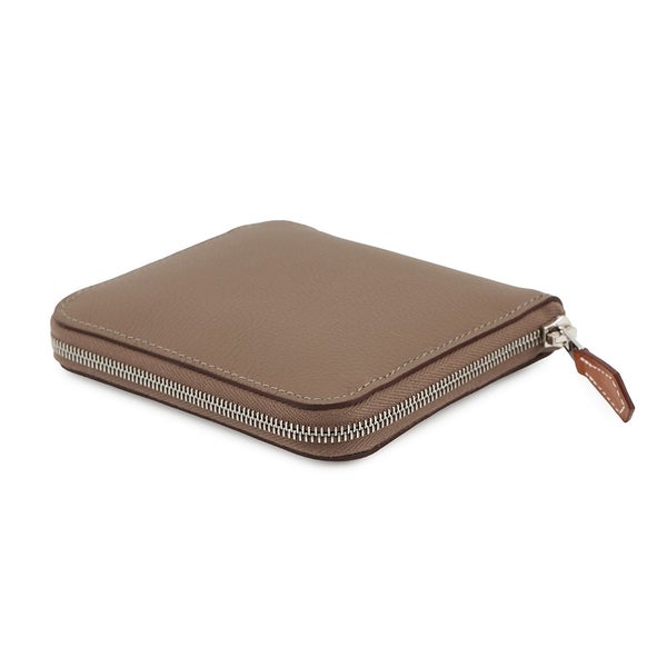 エルメス コインケース アザップコンパクト シルクイン エトゥープ/シルバー金具 エバーカラー W刻印