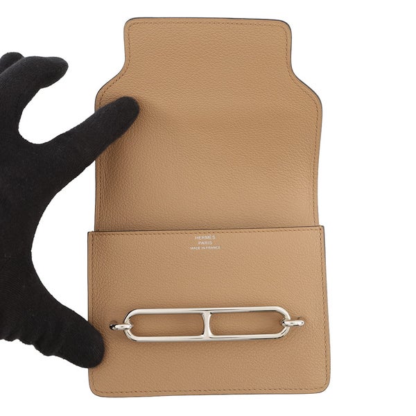 エルメス 財布 ロウリス ルリ スリム ヴェルソ  チャイ/ライム/シルバー金具エバーカラー U刻印 財布