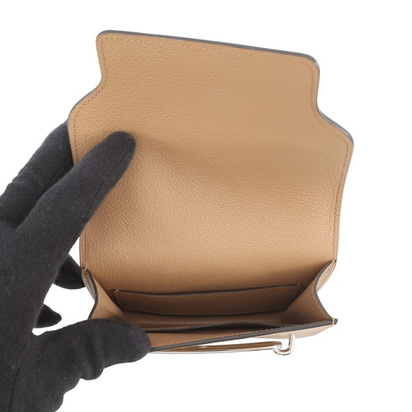 エルメス 財布 ロウリス ルリ スリム ヴェルソ  チャイ/ライム/シルバー金具エバーカラー U刻印 財布