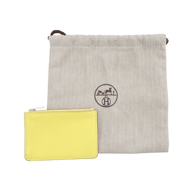 エルメス 財布 ロウリス ルリ スリム ヴェルソ  チャイ/ライム/シルバー金具エバーカラー U刻印 財布