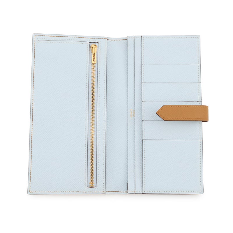 エルメス 長財布 ベアンスフレ ヴェルソ セサミ/ブルーブリュム/ゴールド金具 エプソン Z刻印