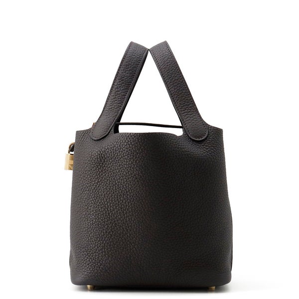 エルメス ハンドバッグ ピコタンロックPM プルノワール/ゴールド金具 トリヨンクレマンス W刻印