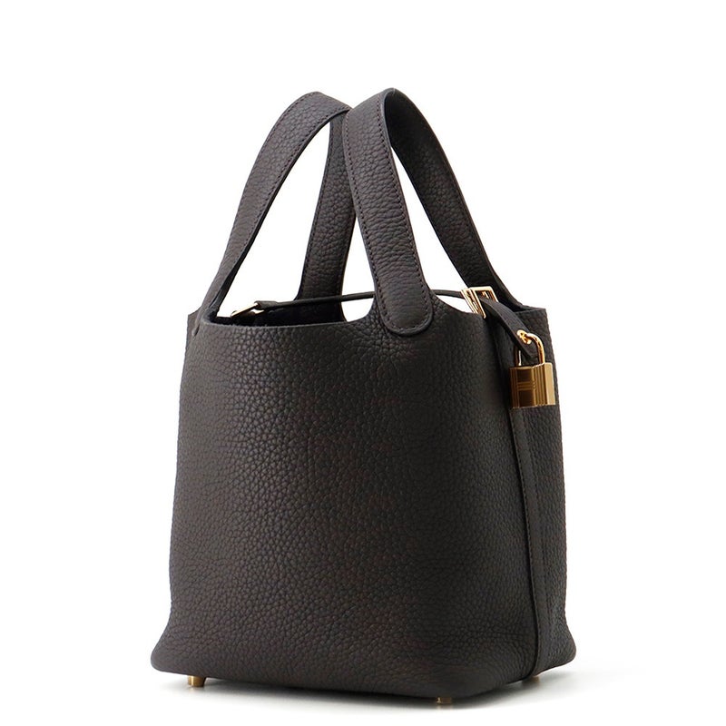 エルメス ハンドバッグ ピコタンロックPM プルノワール/ゴールド金具 トリヨンクレマンス W刻印