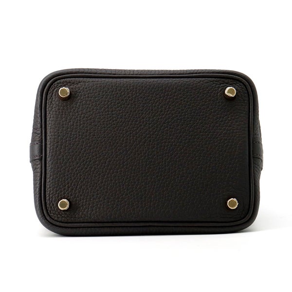 エルメス ハンドバッグ ピコタンロックPM プルノワール/ゴールド金具 トリヨンクレマンス W刻印