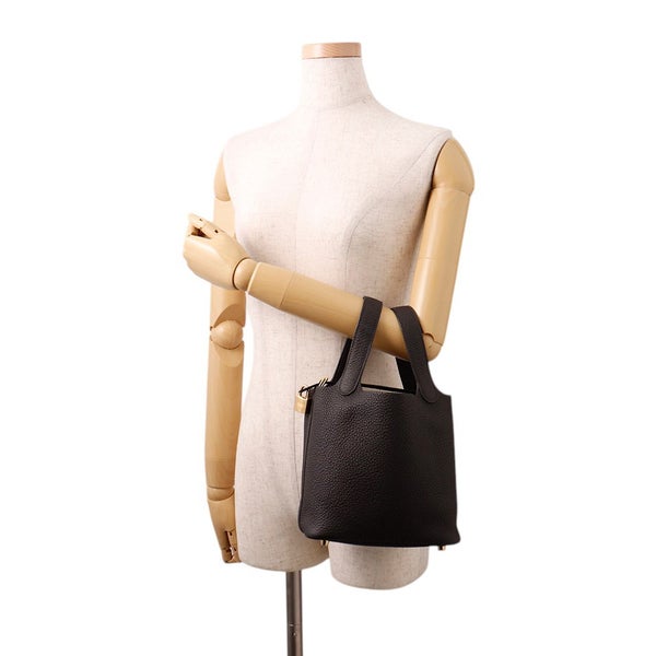 エルメス ハンドバッグ ピコタンロックPM プルノワール/ゴールド金具 トリヨンクレマンス W刻印