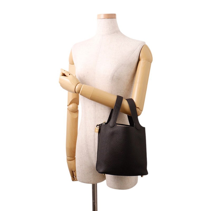 エルメス ハンドバッグ ピコタンロックPM プルノワール/ゴールド金具 トリヨンクレマンス W刻印